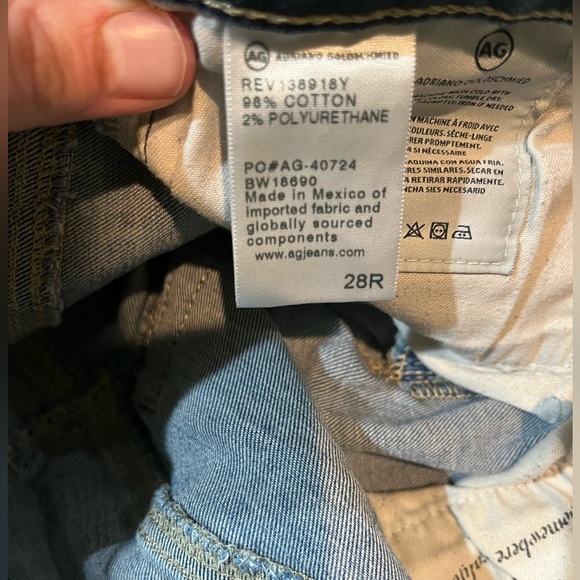 ADRIANO GOLDSCHMIED The legging Ankle Super Skinny, destructed knee, Size 28R - Picture 12 of 13